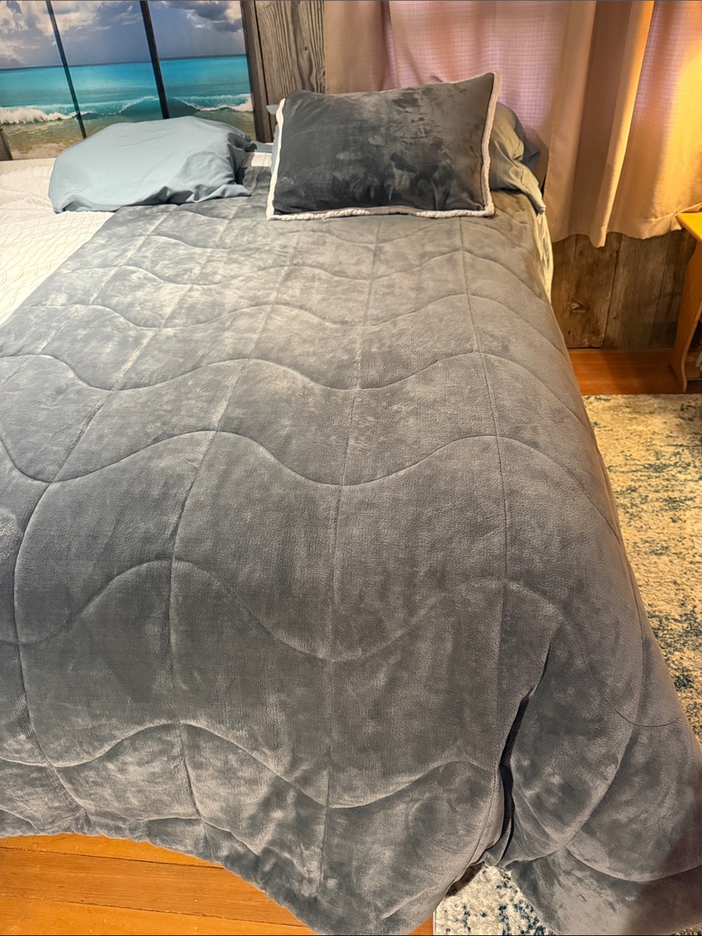 Koolaburra Plush Gray Comforter Set